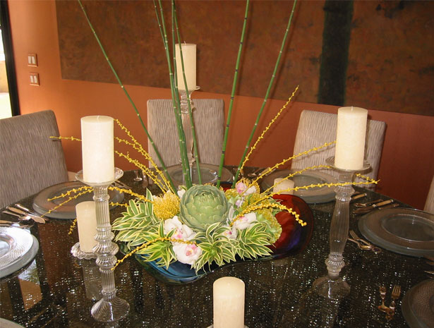 Centerpiece with succulents